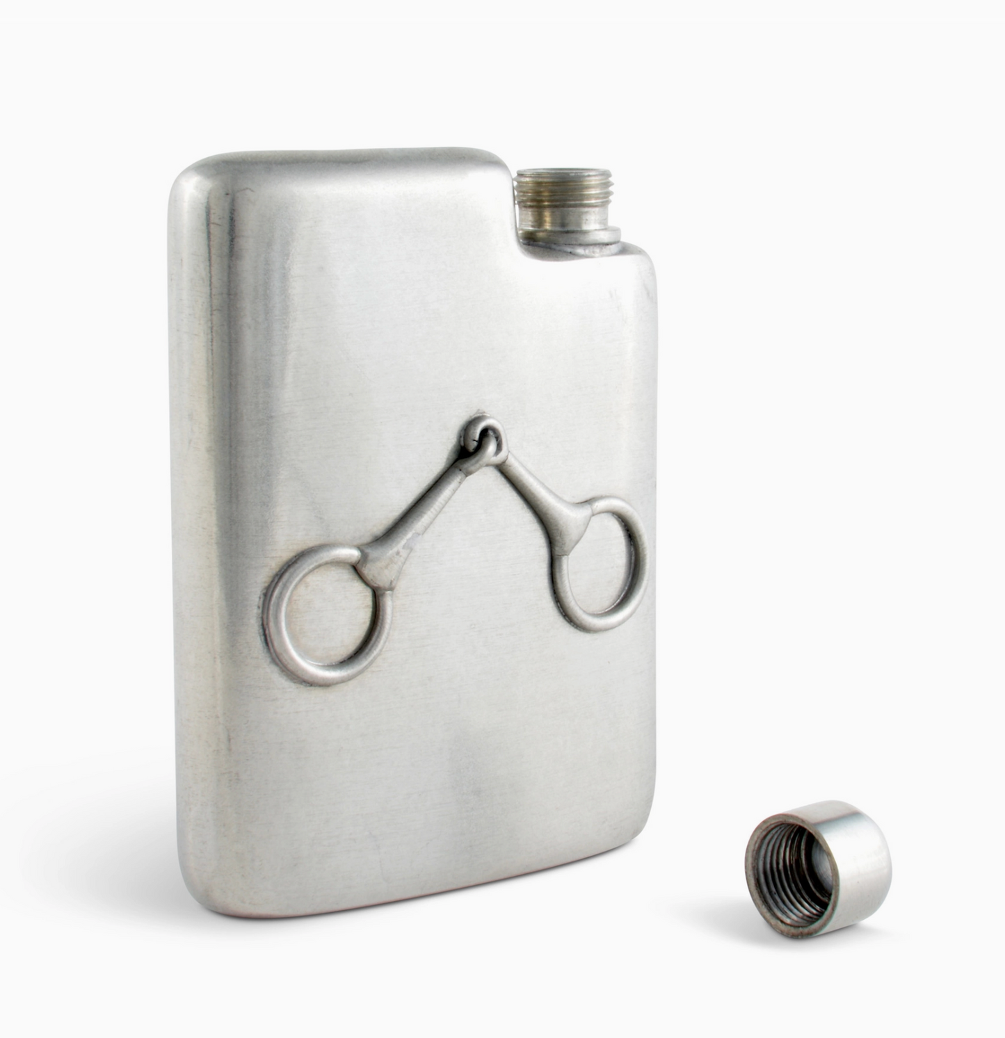 Equestrian Pewter Flask