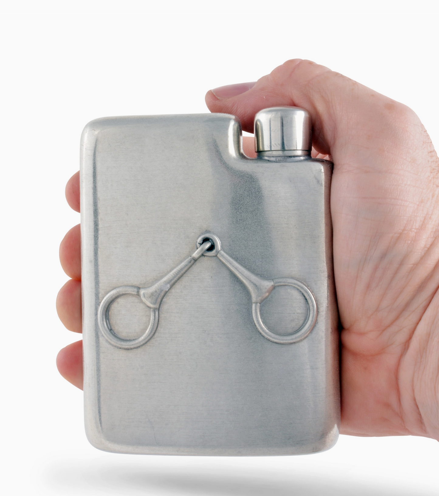 Equestrian Pewter Flask